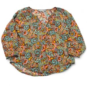 Roller Rabbit Multicolor Paisley Blouse Size M